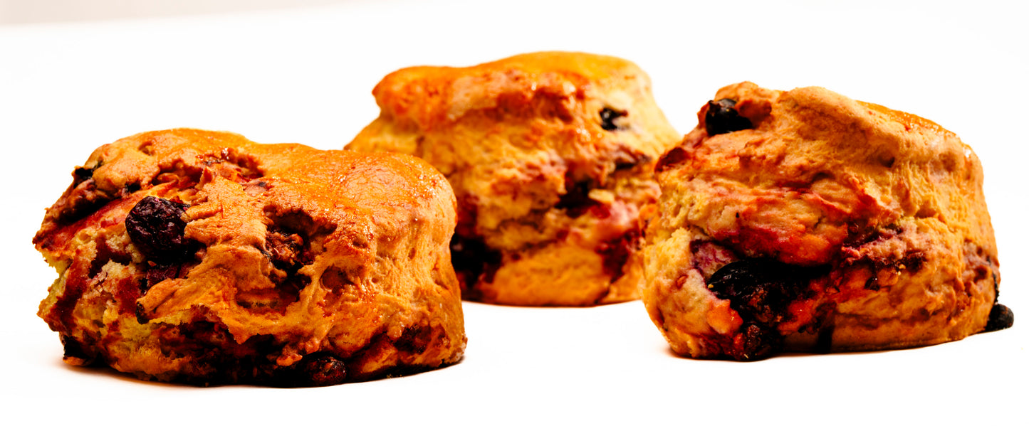 Raspberry Scones x 3 - 24 hours notice required or contact us