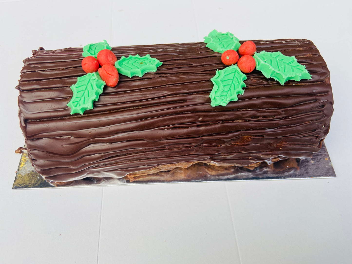 CHRISTMAS CHOCOLATE BISCUIT LOG - 24 hours notice or contact us