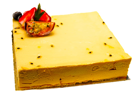 Mango and Passion fruit Mousse Gateaux       - 24 hours notice required