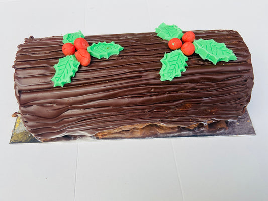 CHRISTMAS CHOCOLATE BISCUIT LOG  - 24 hours notice or contact us